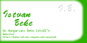 istvan beke business card